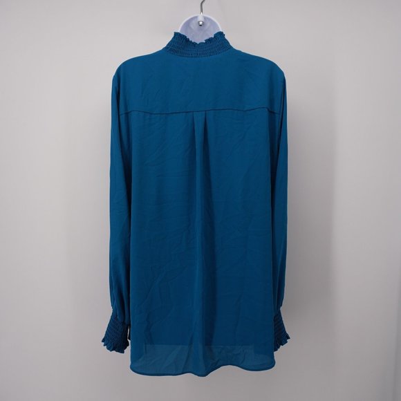 Karen Kane Teal Blouse - Picture 2 of 7